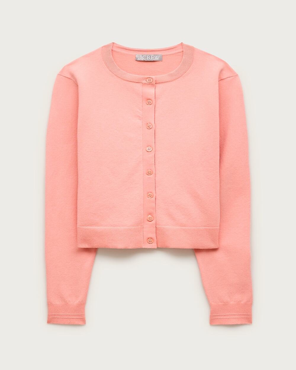 J.Crew Ultra Fine Egyptian Cotton Jackie Daybreak Coral Dainty Cardigan XS